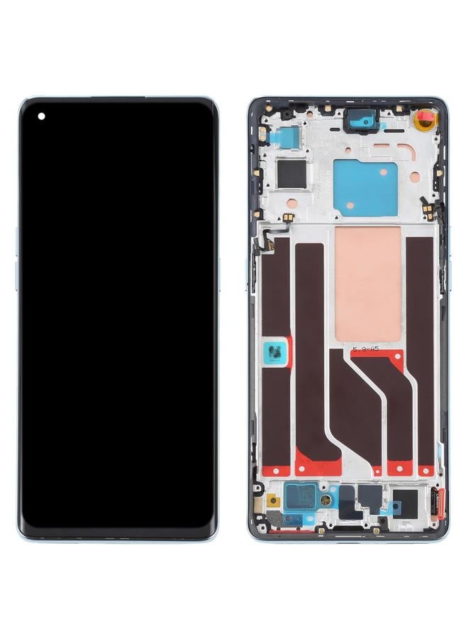erorex Replacement Original LCD Screen and Digitizer Full Assembly with Frame For OPPO Reno6 Pro 5G PEPM00 CPH2249 Green - Image 3