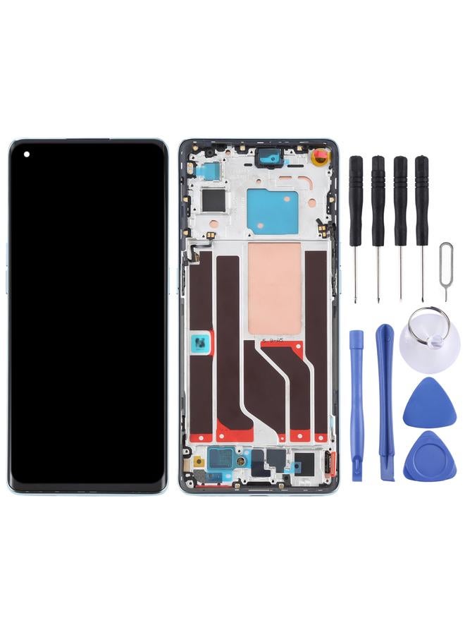 erorex Replacement Original LCD Screen and Digitizer Full Assembly with Frame For OPPO Reno6 Pro 5G PEPM00 CPH2249 Green - Image 2