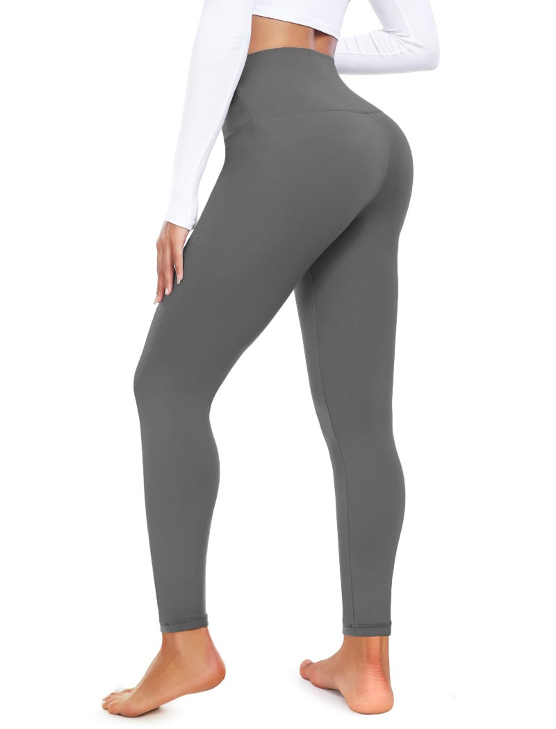 CTHH High Waisted Leggings for Women - Butt Lifting Buttery Soft Tummy Control Workout Yoga Pants for Gym Running Tights(Gray) - Image 1