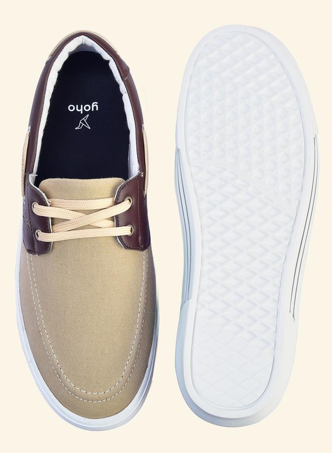 YOHO Men Low Top Canvas Boat Shoes - Image 3
