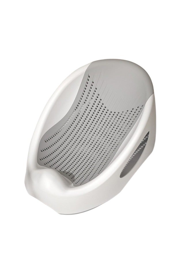 هاف دريم حامل حمام أطفال آمن مانع للانزلاق مع مسند رأس مائل، من 3 إلى 6 أشهر، رمادي - Image 1