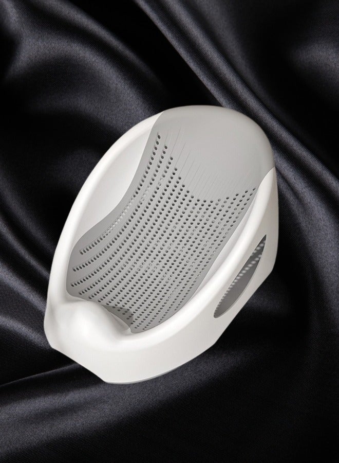 هاف دريم حامل حمام أطفال آمن مانع للانزلاق مع مسند رأس مائل، من 3 إلى 6 أشهر، رمادي - Image 3