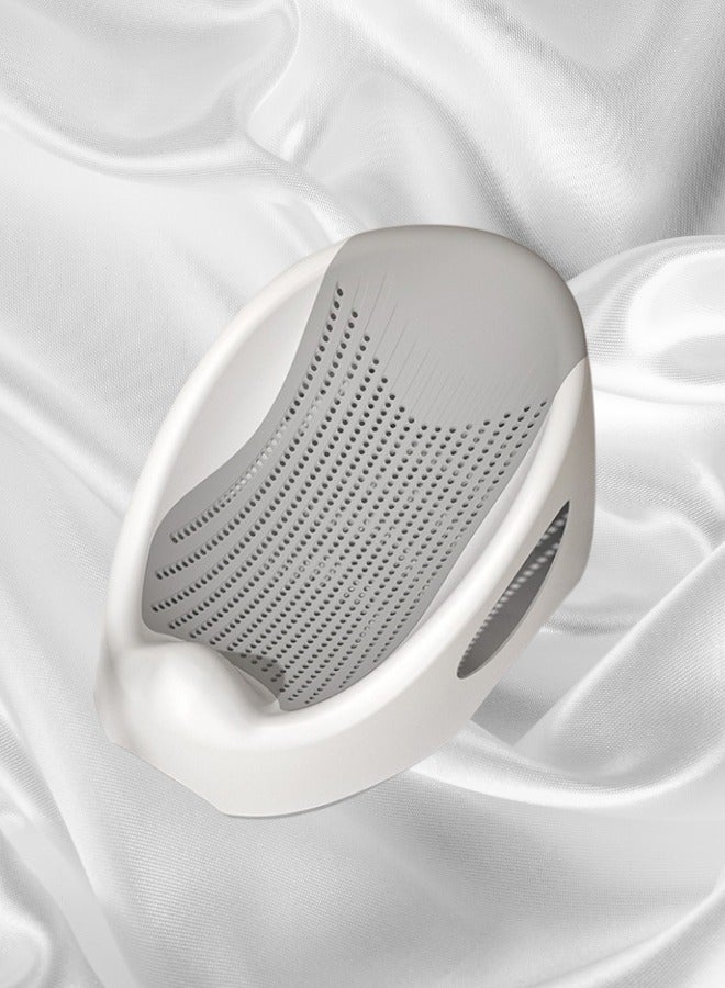 هاف دريم حامل حمام أطفال آمن مانع للانزلاق مع مسند رأس مائل، من 3 إلى 6 أشهر، رمادي - Image 5