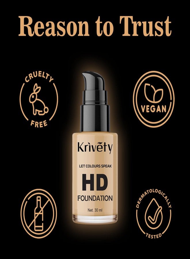 Krivety let colours speak High Coverage Waterproof Base Foundation (30ml) - Image 3