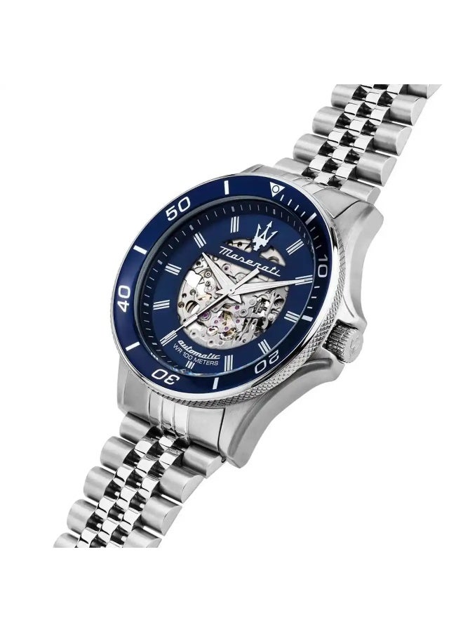 Maserati R8823140011 Men’s Automatic Stainless Steel Watch – Blue Dial, Silver Metal Strap | 44mm Case | 100M Water Resistant - Image 2