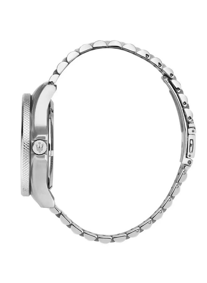 Maserati R8823140011 Men’s Automatic Stainless Steel Watch – Blue Dial, Silver Metal Strap | 44mm Case | 100M Water Resistant - Image 4