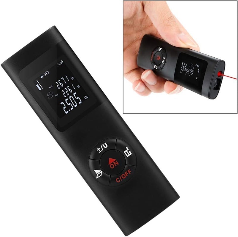 40M Distance Meter Mini Measuring Tape Water Proof Case Digital Measuring Tape Handheld Rangefinder Tape Measure Tester Digital Range Finder Observer Mini Mini Tape Measure - Image 2