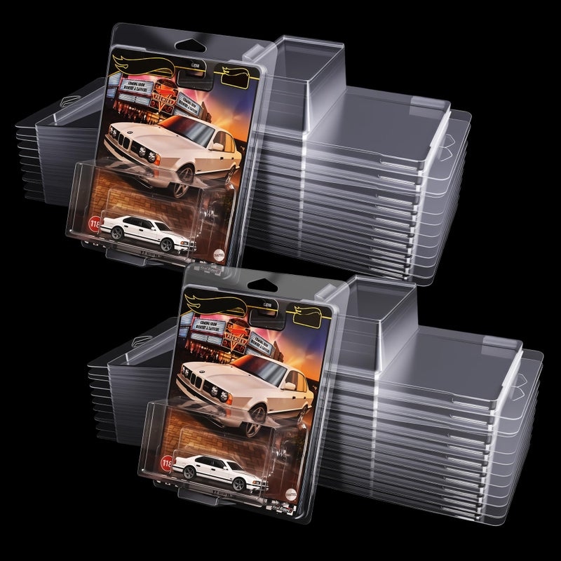 KASTUN Protector case for Hot Wheels Premium-Clamshell Plastic Display Cases for 1:64 Scale Models, Crystal Clear UV-Resistant, Dust-Proof & Scratch-Resistant Plastic Storage Case with Secure Seal (40-Pack) - Image 1