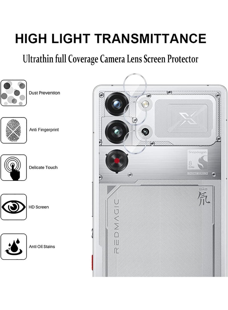 【2+2 Pack】 Compatible with ZTE Nubia Red Magic 11 Pro Plus Screen Protector + Camera Lens Protector, 9H Hardness Anti-scratch Anti-fingerprint Tempered Film for Red Magic 11 Pro+ - Image 5