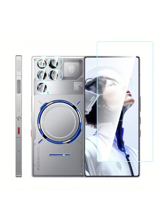 【2+2 Pack】 Compatible with ZTE Nubia Red Magic 11 Pro Plus Screen Protector + Camera Lens Protector, 9H Hardness Anti-scratch Anti-fingerprint Tempered Film for Red Magic 11 Pro+ - Image 1
