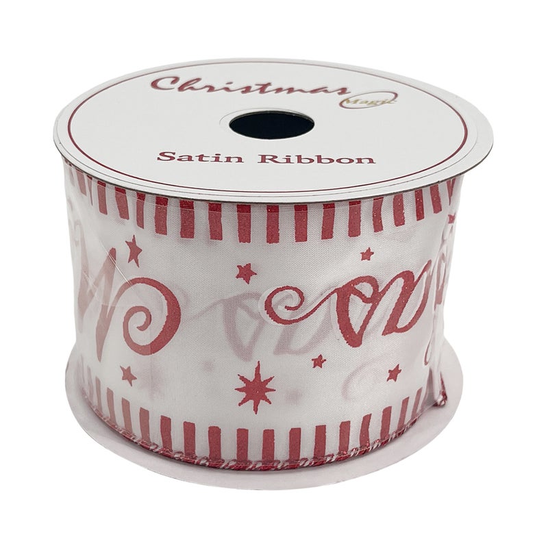 CHRISTMAS MAGIC Christmas Satin Ribbon Red 6.3cmx10 yards - Image 3