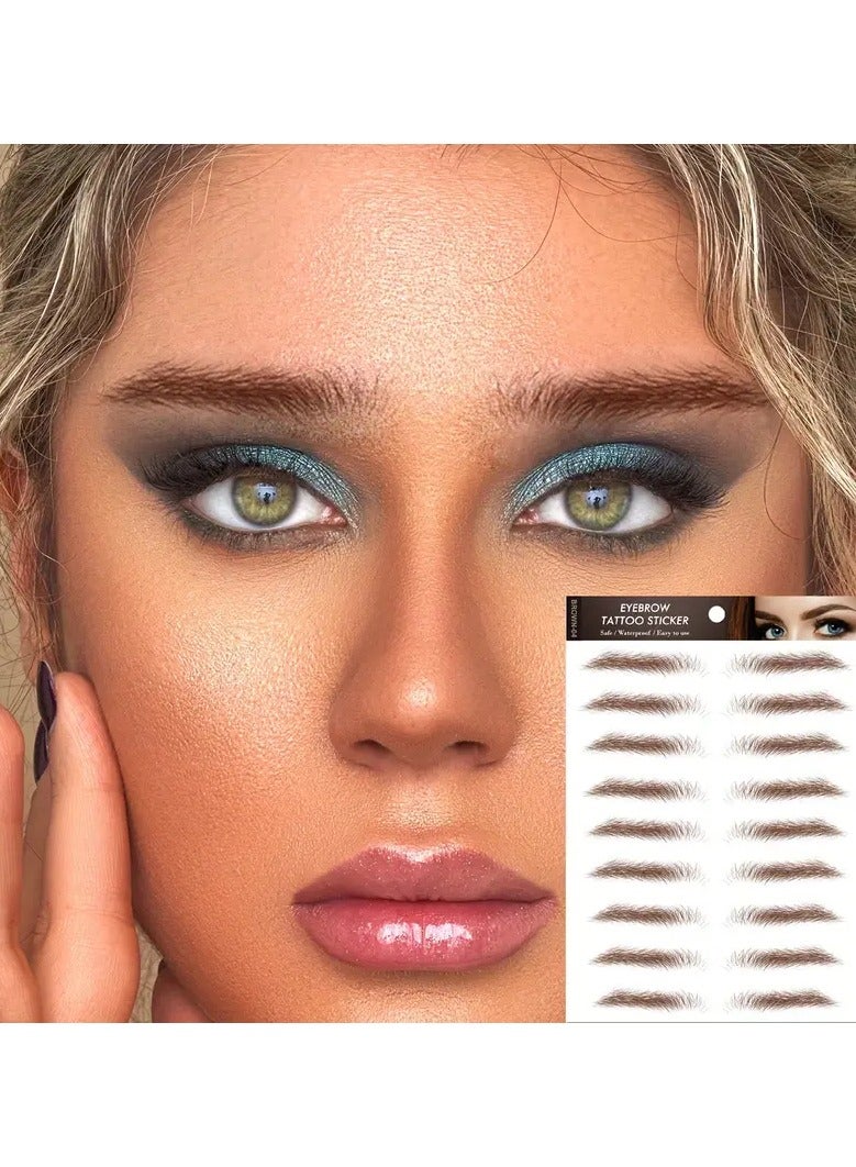 أوريتي ملصق الوشم الحاجب 1 ورقة طويلة الأمد مضادة للماء محاكاة ماكياج مستحضرات التجميل - Image 1