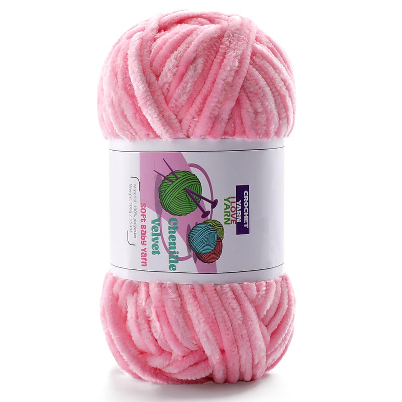 DAERBOF Plush Chenille Chunky Yarn Velvet Fluffy Yarn for Hand Knitting Baby Yarns for Crocheting Soft Making Blankets Scarves Dolls 35oz 875yds Each - Image 3