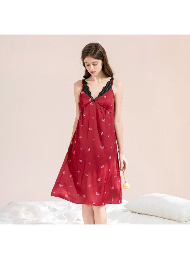 Fenton adjustable Lace Strap Chemise With Built-in Pads Lingerie & Elegant Loungewear - Image 4