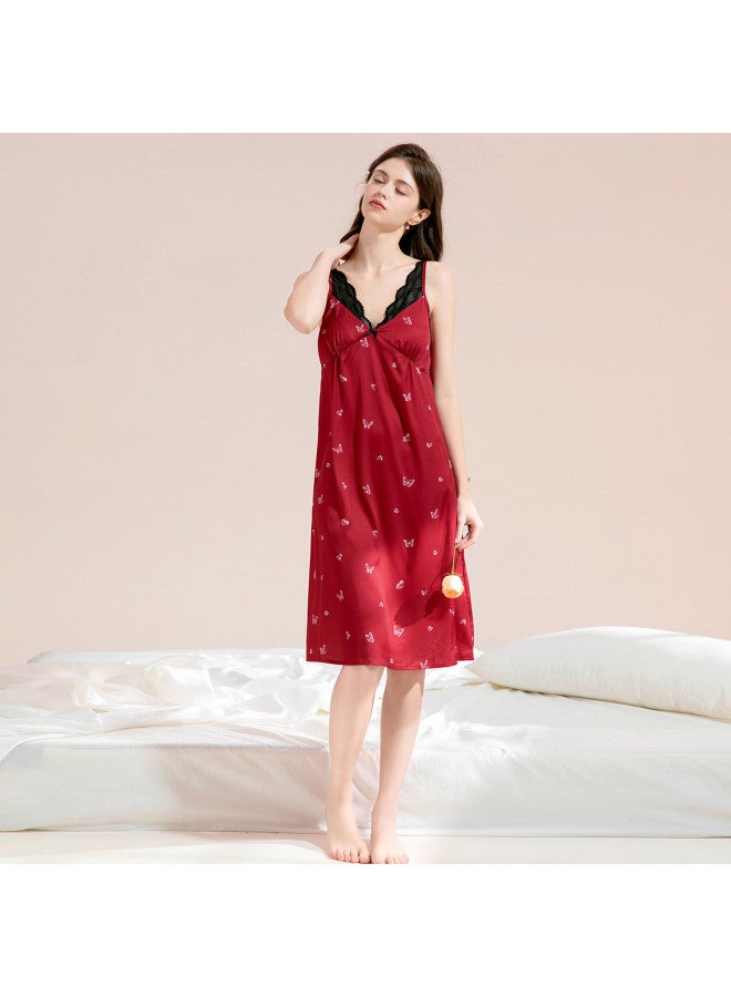 Fenton adjustable Lace Strap Chemise With Built-in Pads Lingerie & Elegant Loungewear - Image 5