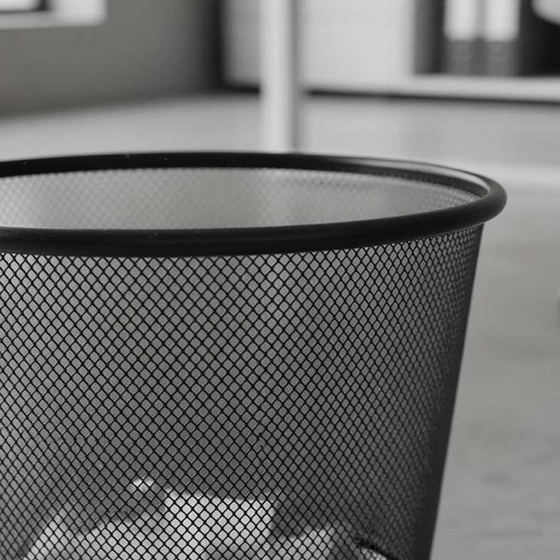 Pan Home Metal Waste Bin 12L - Black - Image 2