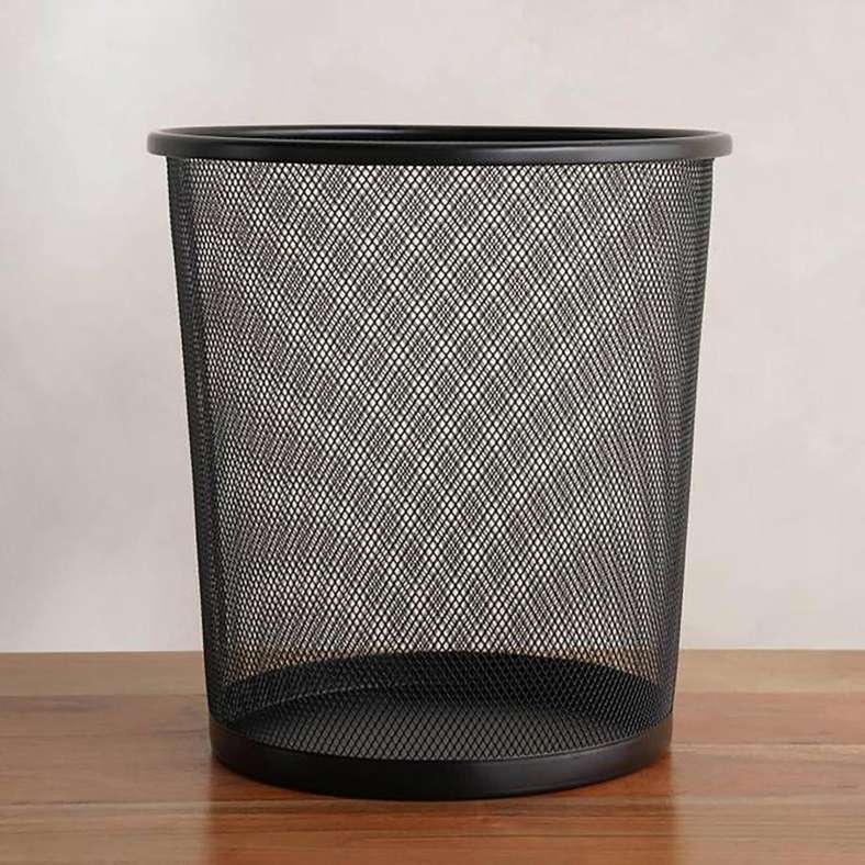 Pan Home Metal Waste Bin 12L - Black - Image 3