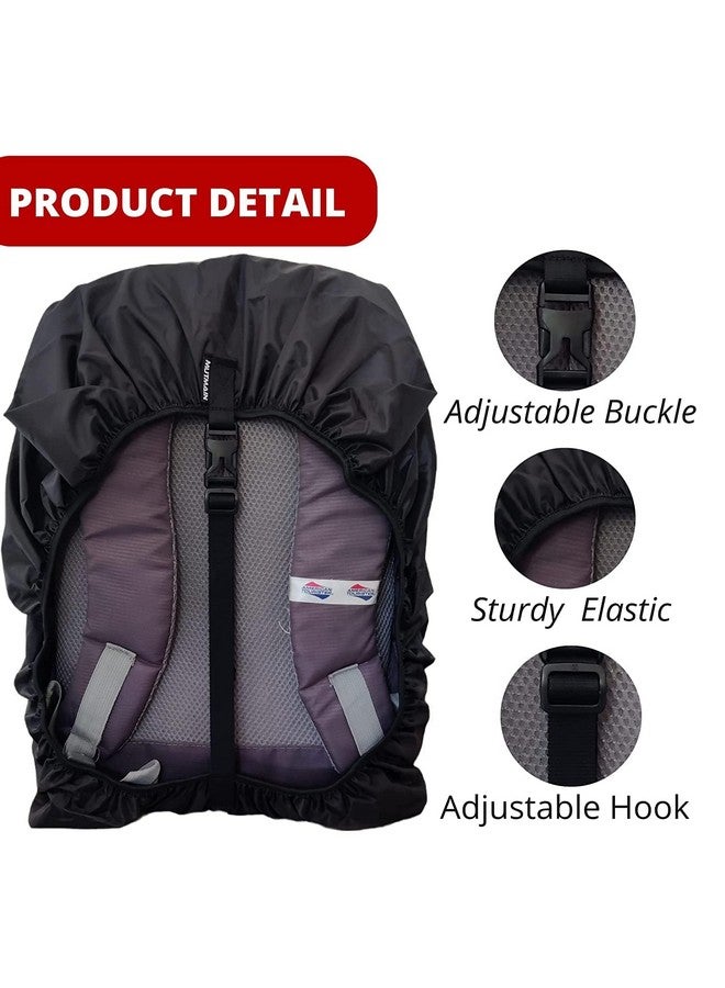 Tilak Venture Waterproof Backpack Rain Cover All Bag Sizes up to 45L Dustproof Lightweight Foldable with Pouch Travel Accessorioes Bag Cover for Trekking, College & Bike Rides (Black) - Image 3
