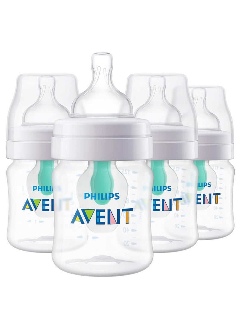 Philips Avent Pack Of 4 Anti Colic Baby Bottles With AirFree Vent, 4Oz - Image 1