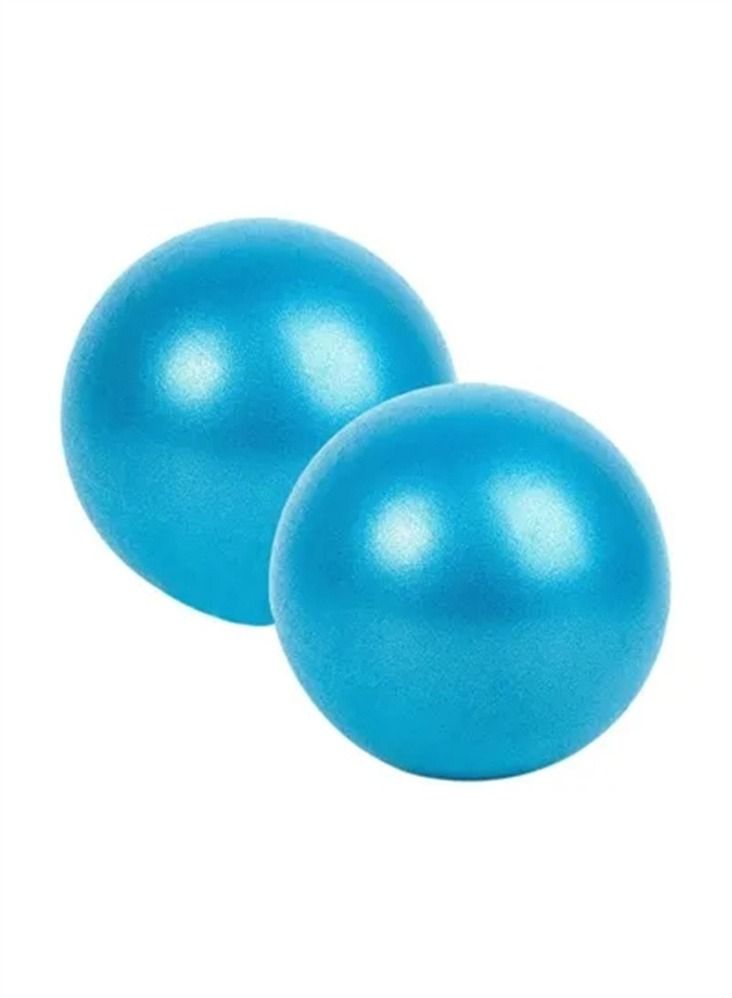 2-Piece Pilates Ball, Exercise Ball, Yoga Ball, Mini Gym Ball Soft Ball, for Yoga, Pilates, Gymnastics & Fitness, Core Training and Physical Therapy 25cm Blue - Image 1