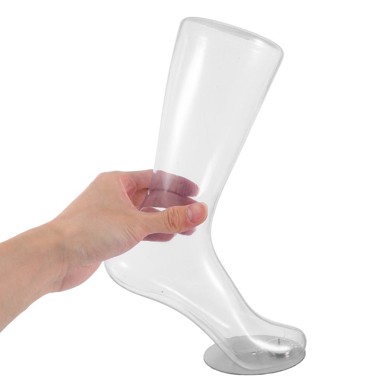 Transparent Female Foot Mannequin With Magnetic Stand For Sock Display Realistic Foot Model For Store Jewelry Shoe Ankle Chain Display - Image 3