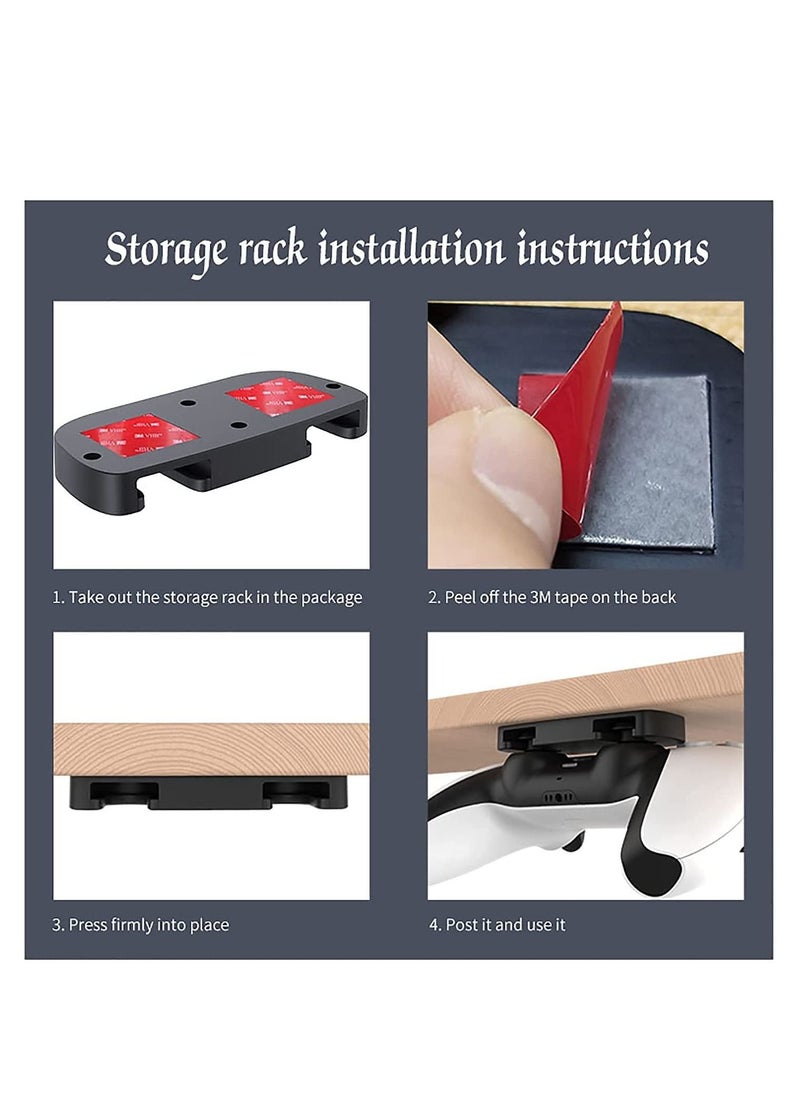 NIBEMINENT - Controller Table Stand for PS5 PS4 Under Desk Mount DualSense DualShock 4 Holder Organize and Management - Image 1