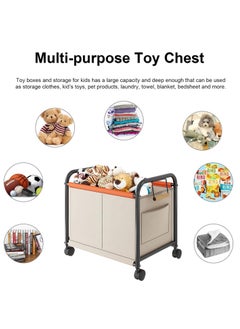XICEN Children's Toy Organizer With Wheels for Bedrooms, Toy Rooms, Playrooms, Kids Storage Box can hold Toys, Books, Clothes, Snacks, Toy Box Organizer, Oxford Cloth Toy Boxes  - Image 2