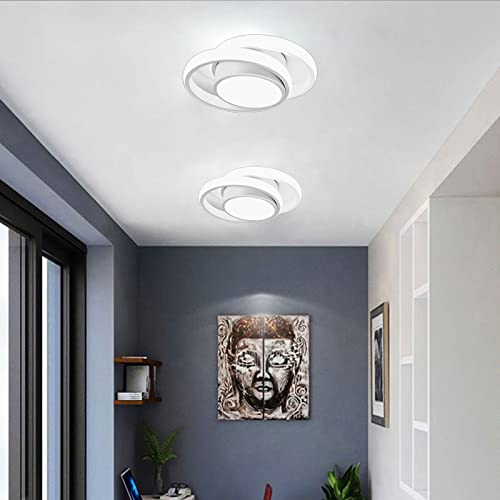 CANEOE Modern Led Ceiling Lights, Small Led Close to Ceiling Light Fixture,32W Round LED Ceiling Lamp for Bedroom Hallway Aisle Corridor Light Lighting (Cool White,6000K) - Image 2