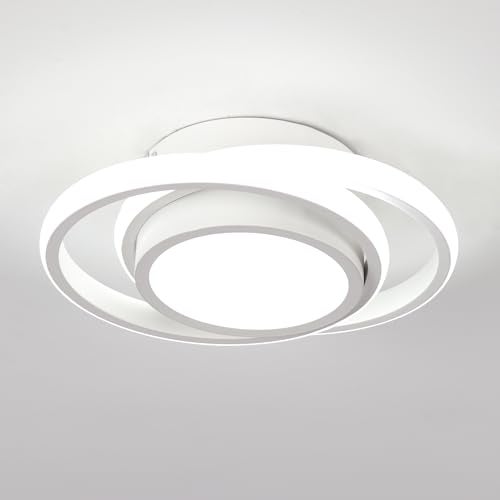 CANEOE Modern Led Ceiling Lights, Small Led Close to Ceiling Light Fixture,32W Round LED Ceiling Lamp for Bedroom Hallway Aisle Corridor Light Lighting (Cool White,6000K) - Image 1