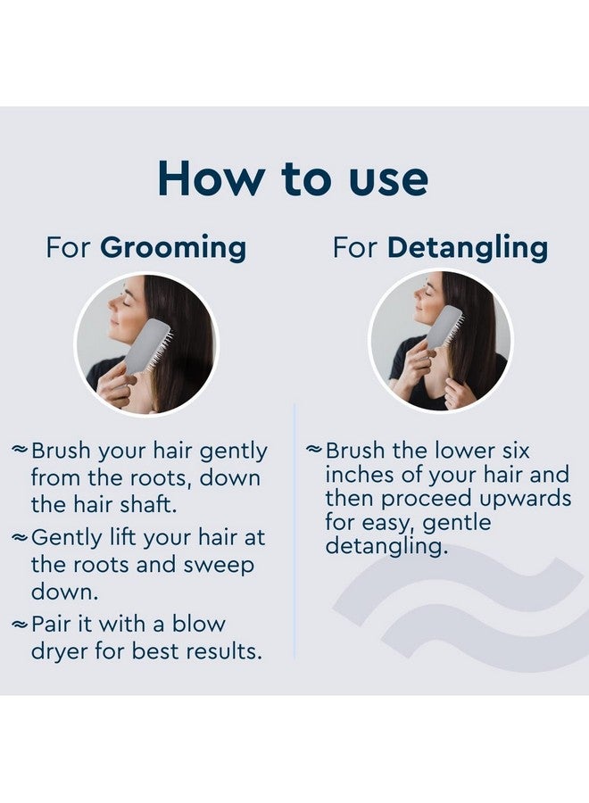 GUBB Paddle Hair Brush For Detangle & Straighten Hair - Ultra Soft & Flexible Nylon Bristles | Cushioned Hair Brush With Pin For All Hair Types - For Women, Men, Wet And Dry Hair - Serenity Hues - Image 5