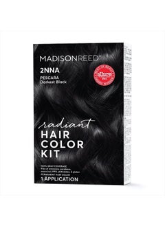 Madison Reed Radiant Hair Color Kit, Blackest Black for 100% Gray Coverage, Ammonia-Free, 2NNA Pescara Black, Permanent Hair Dye, Pack of 1  - Image 1