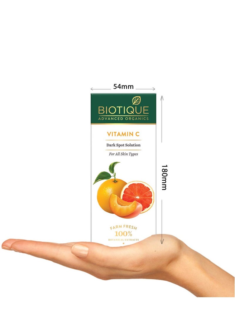 Biotique Biotique Vitamin C Dark Spot Solution Serum 30ml Brightening, Radiant Skin, Reduce Pigmentation All Skin Tone SLS & Paraben Free  - Image 4