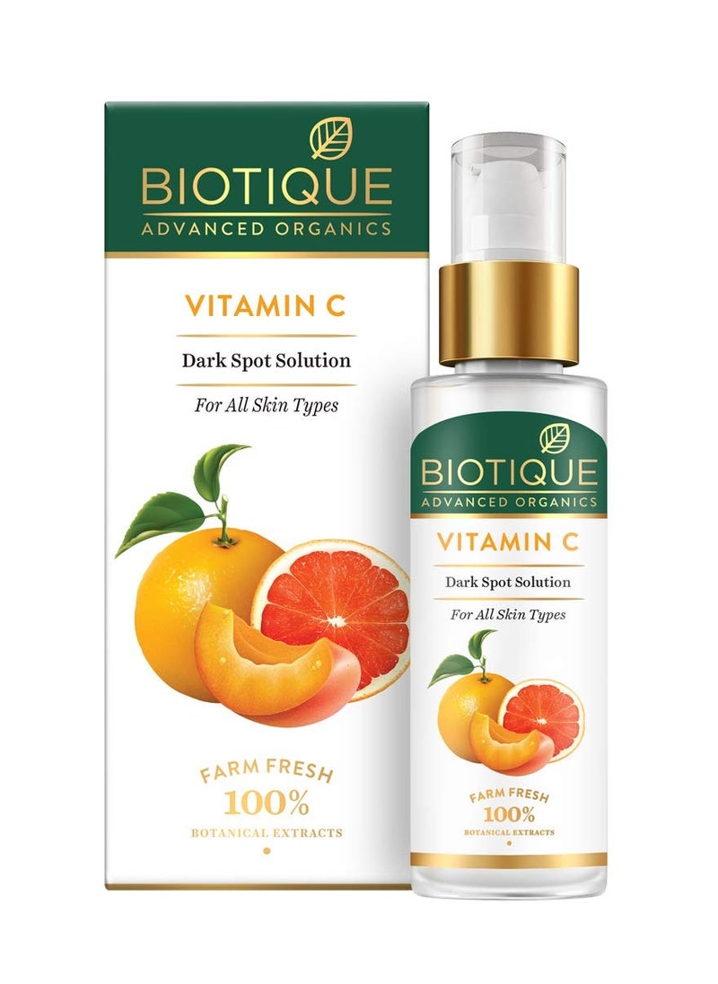 Biotique Biotique Vitamin C Dark Spot Solution Serum 30ml Brightening, Radiant Skin, Reduce Pigmentation All Skin Tone SLS & Paraben Free  - Image 1