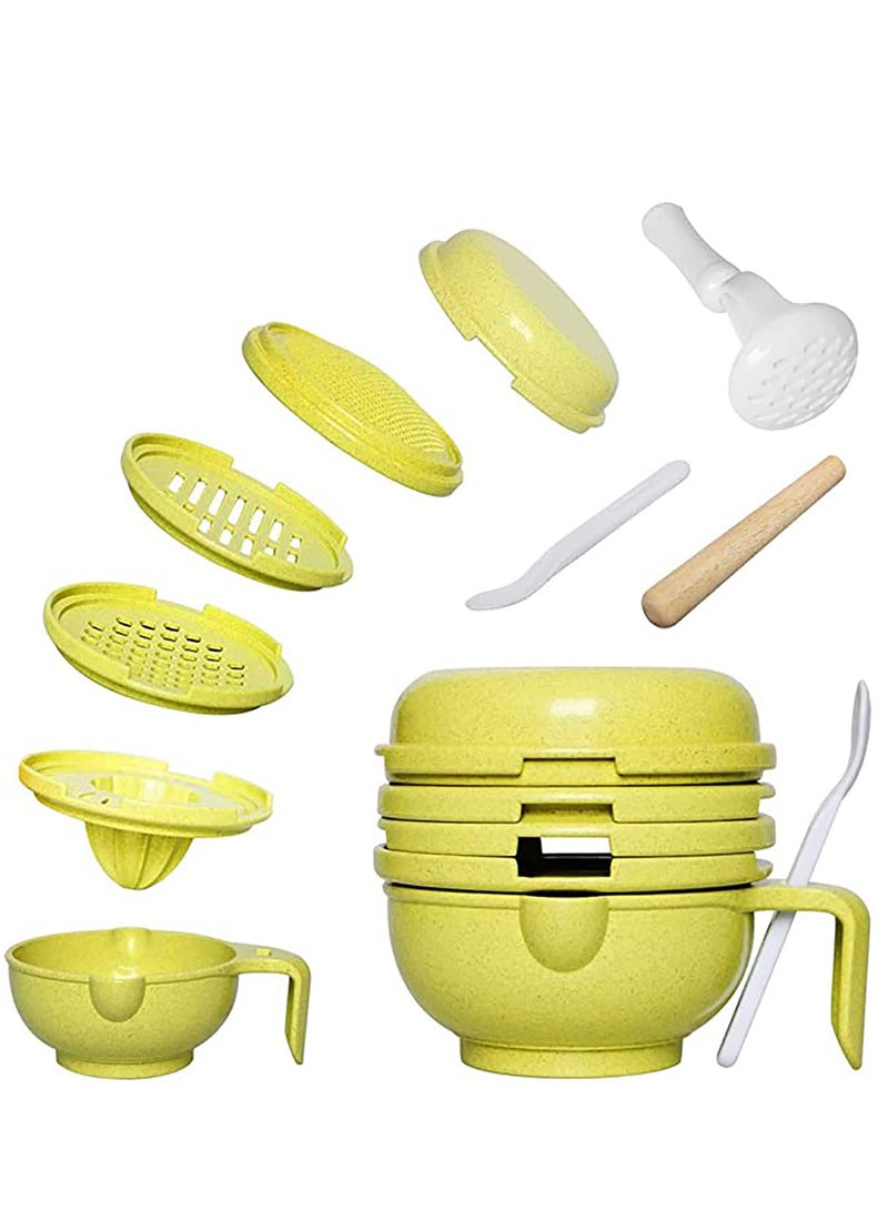 KASTWAVE Food Masher and Bowl, Dishwasher Safe Mash Food Mashing Set, Food Grinder, Multi-Function Manual Food Grinding Bowl - Image 1
