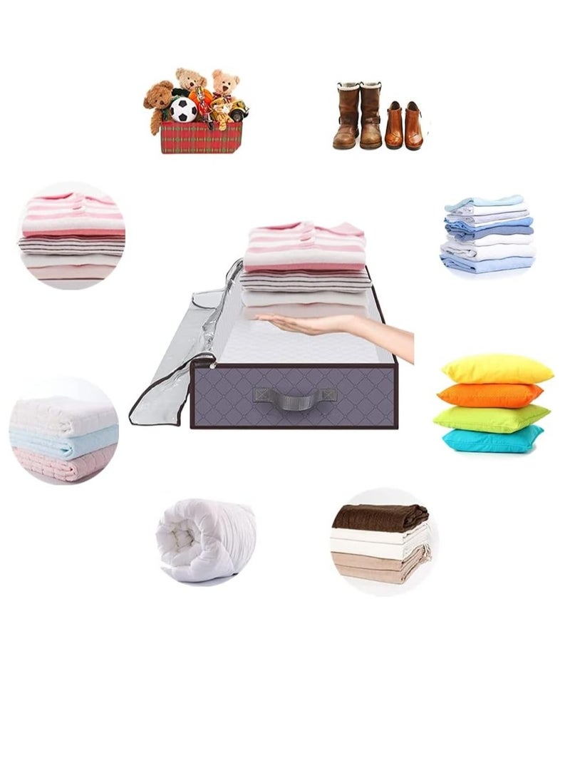 DUNISO 2 Pack Large Clothes Storage Bag，Waterproof Moving Tote Bag，Foldable Storage Containers，With Zipper and Reinforced Handle，Dustproof,for Blankets and Quilts, Bedding, Sweater, Pillow  - Image 5