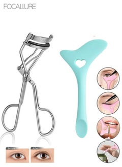 FOCALLURE Eyelash Curler + Eyeliner Stencils Wing Tips Silicone Eyeliner Aid Marscara Drawing Aid Lipstick Wearing Aid Face Cream Mask Applicator Easy Makeup Tool  - Image 1