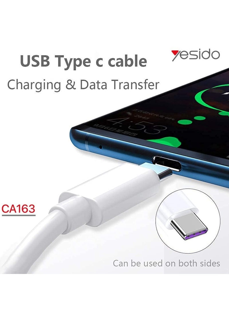 Yesido CA163 Dual Type-C Charging Cable PD 60W Fast Charge Compatible with 27W 1.2 Meter Length White - Image 5