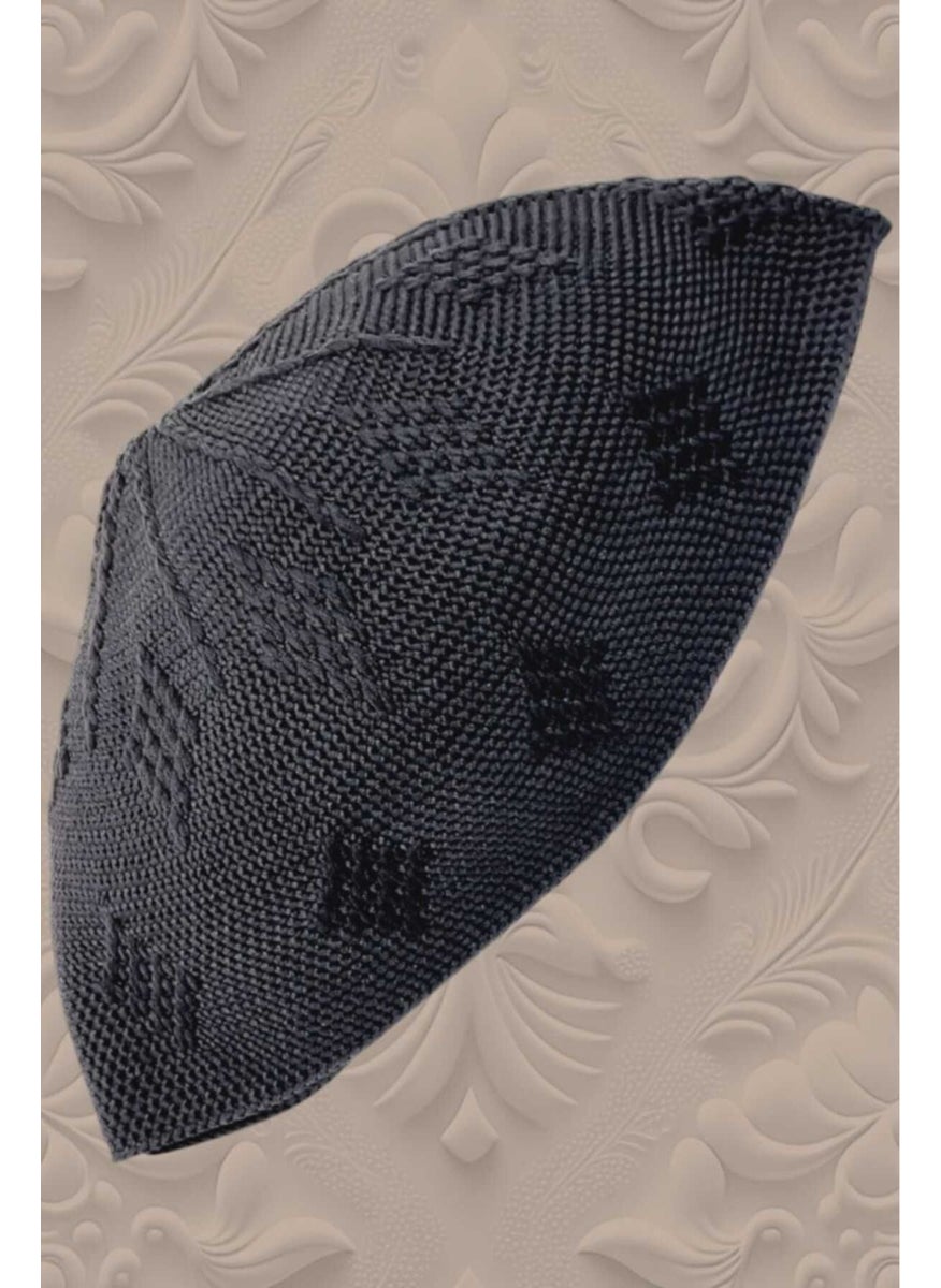 Hızırım Woven Knitted Patterned Skullcap Quality Prayer Cap  - Image 1