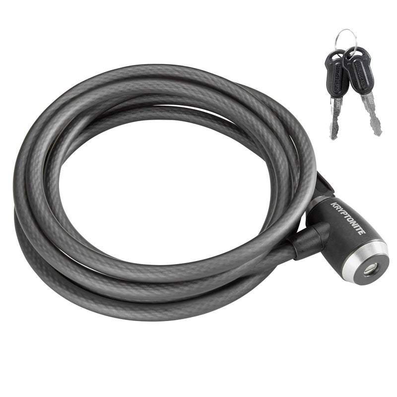 Kryptonite KryptoFlex Bike Lock Cable, 2FT/6FT/10FT Long 12mm Thick Heavy Duty Braided Steel Cable Anti-Theft Security Lock for Outdoor Equipment, Combination/Key Bike Lock - Image 1