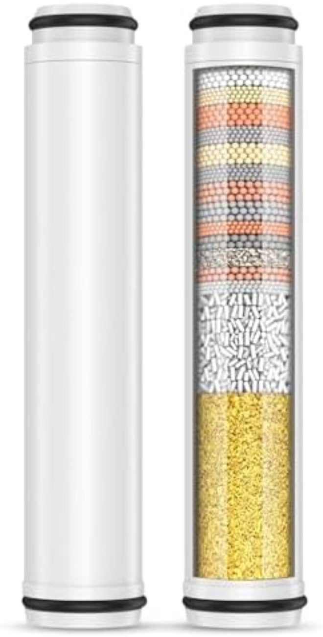 FEELSO Hard Water Filter Shower Head with 3 Modes, 15 Layers Filtration Water Saving High Pressure Shower Heads and 1.5m Hose, Massage Shower Filter for Residual Chlorine Remove  Silver - Image 3