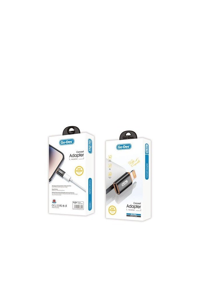 GO-DES Go Des GD-CT064 Type-C to Lightning PD20W Charging and Audio Supported Converter  - Image 2