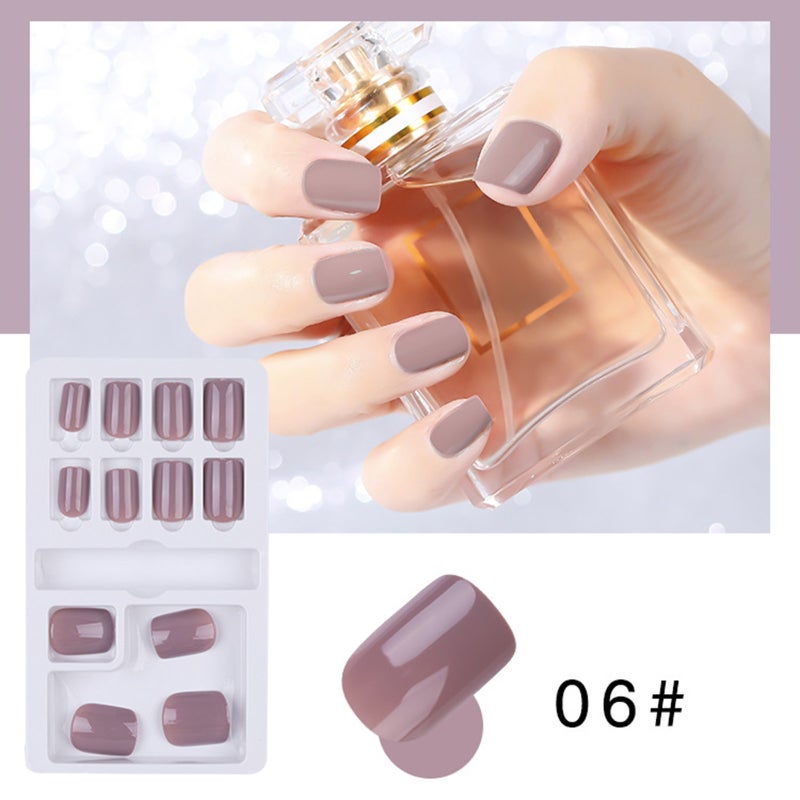 Fake Nails Tips Set 12 Different Sizes Natural French Short False Nails Tips Full Cover Acrylic Artificial Nails for Nail Salons & DIY Nail Art Tool - Image 2