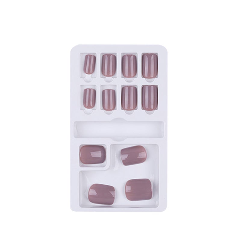 Fake Nails Tips Set 12 Different Sizes Natural French Short False Nails Tips Full Cover Acrylic Artificial Nails for Nail Salons & DIY Nail Art Tool - Image 1