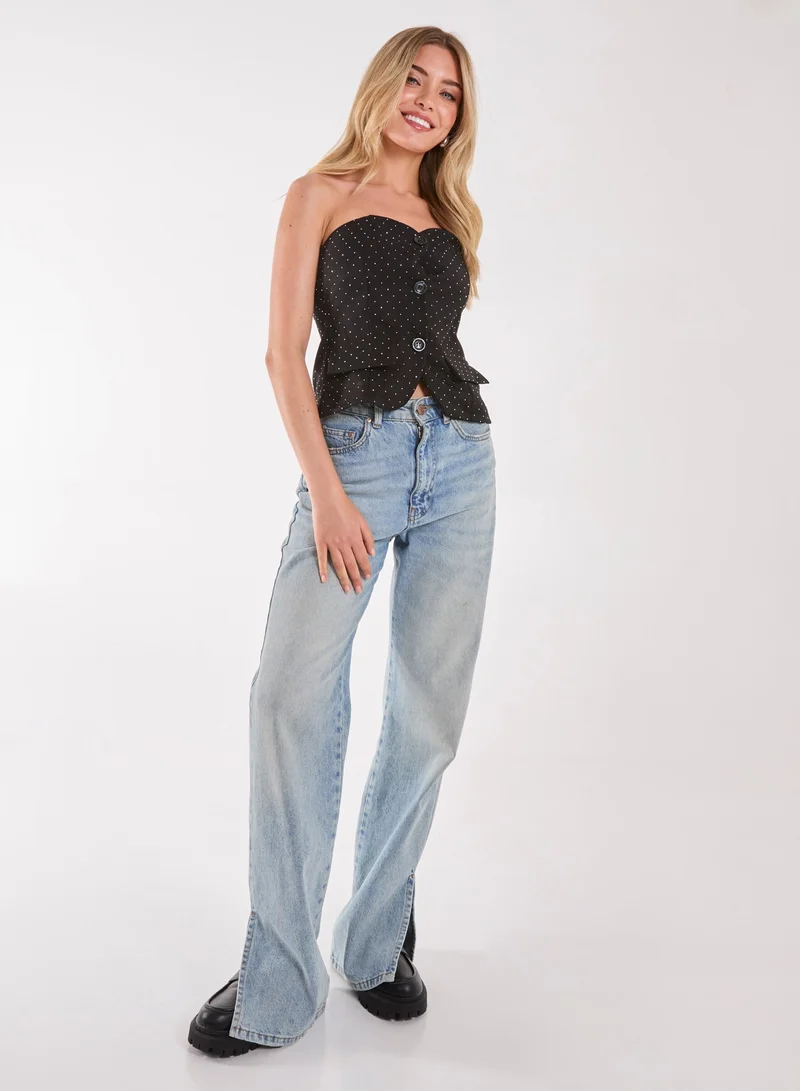 Pink Vanilla Diamante Bandeau Waistcoat