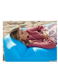 Mike Music Inflatable Lounger Air Sofa Chair–Camping & Beach Accessories–Portable Water Proof Couch for Hiking, Picnics, Outdoor, Blue  - Image 2