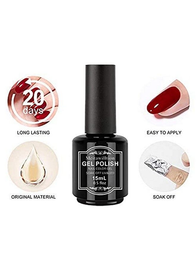 Meitawilltion Gel Nail Polish 1Pcs 15Ml Eggshell Gel Polish Soak Off Nail Gel Ideal For Nail Salon Diy At Home  - Image 4