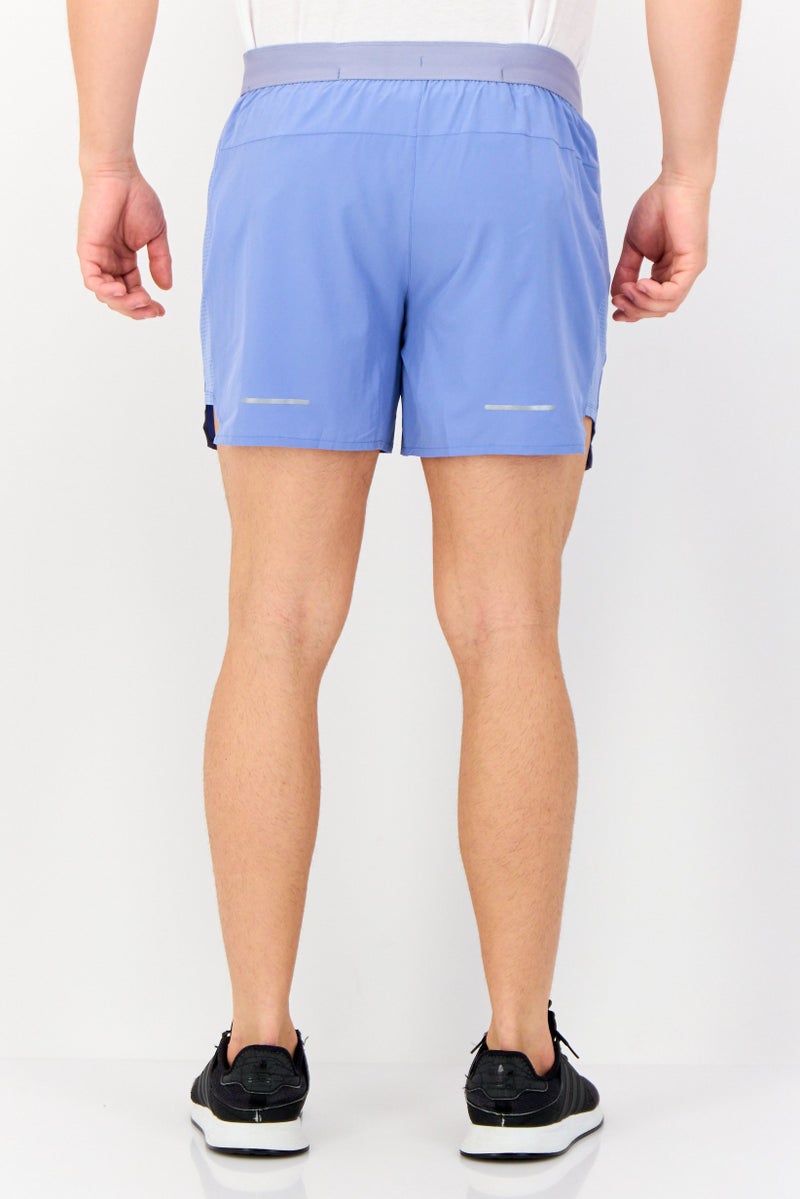 asics Men Sportswear Fit 5 Inseam Running Shorts, Harmony Blue  - Image 4