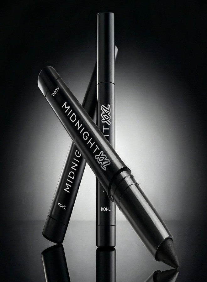 RENEE Midnight XXL Kajal | Black Kohl Pencil with Built-in Sharpener | Waterproof, Smudge-proof, 24Hr Long-Lasting | Ultra-Rich Pigment, Smooth Glide | 1.5g - Image 2