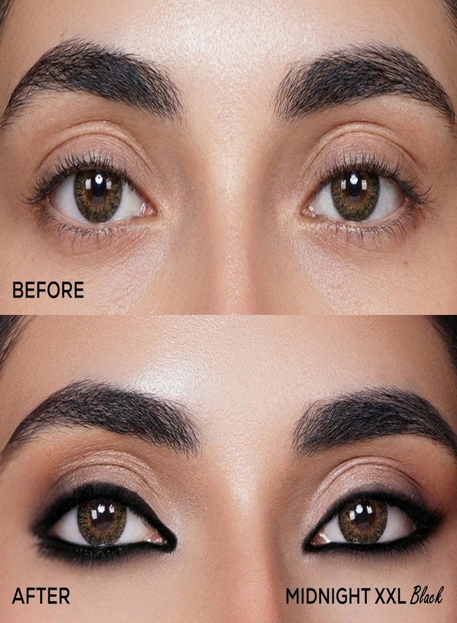 RENEE Midnight XXL Kajal | Black Kohl Pencil with Built-in Sharpener | Waterproof, Smudge-proof, 24Hr Long-Lasting | Ultra-Rich Pigment, Smooth Glide | 1.5g - Image 3