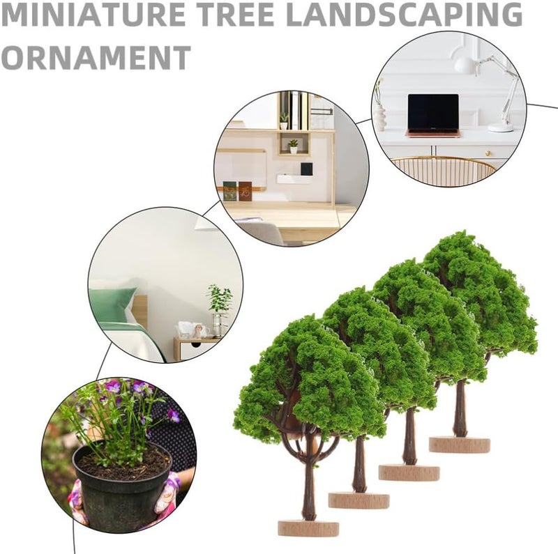 Cabilock 6pcs Miniature Landscape Tree Lifelike Scenery Decor for Sand Table Dioramas Train Models and Architectural Layouts Realistic Faux Trees for Projects - Image 5